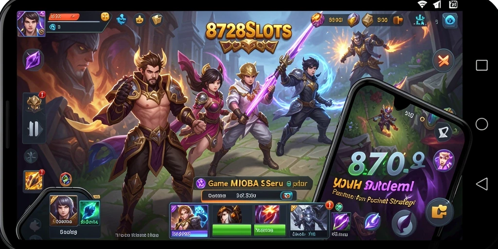 Tampilan menarik dari gameplay 8728SLOTS di arena pertempuran.