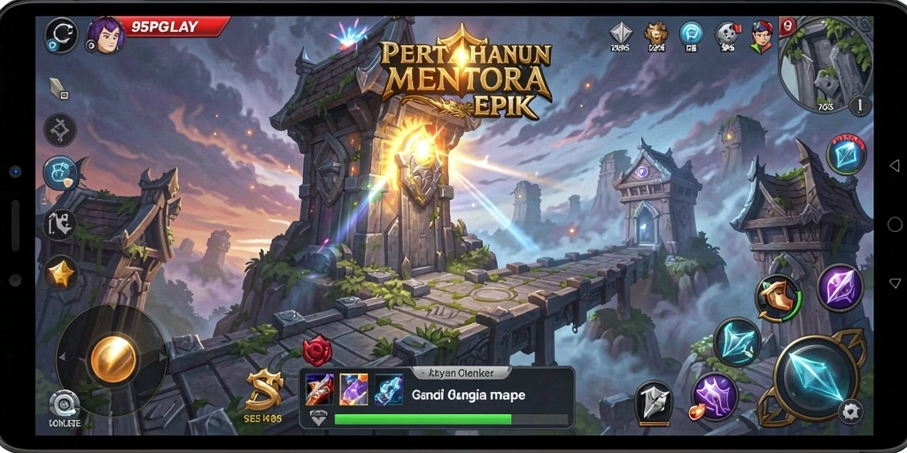 Tampilan gameplay menara kokoh di 95PGPLAY dengan aksi seru.
