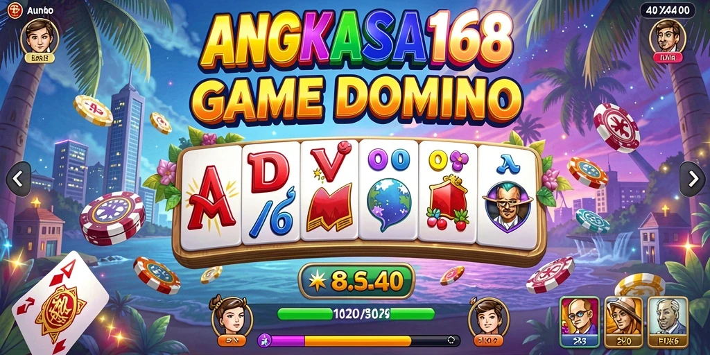 Tampilan gameplay seru dari ANGKASA168 dengan pemain menikmati permainan Domino.