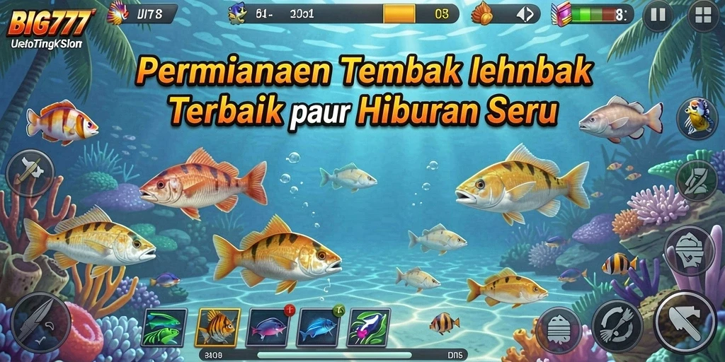 Gameplay seru BIG777 dengan banyak ikan untuk ditangkap.