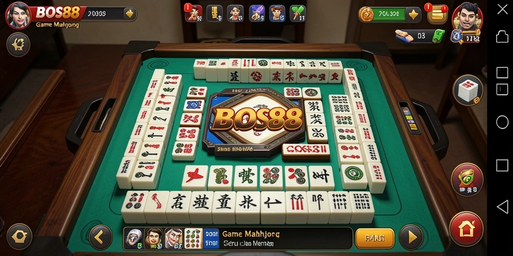 Tampilan gameplay menantang dan seru dari BOS88 yang menggugah selera setiap pemain Mahjong.