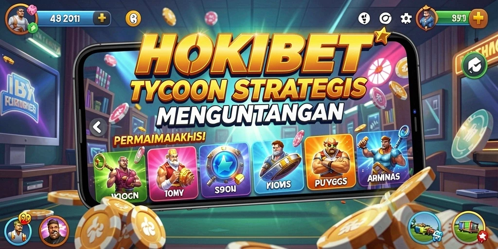 Tampilan utama HOKIBET dengan gameplay Tycoon yang menarik.