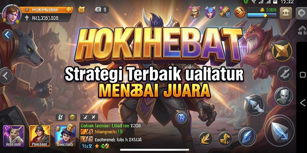 Screenshot HOKIHEBAT menampilkan momen strategis dalam pertempuran.