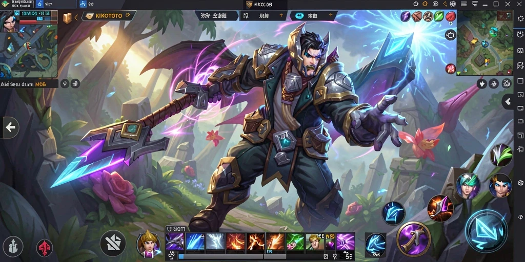 Screenshot menunjukkan aksi seru saat bermain KIKOTOTO di arena MOBA.
