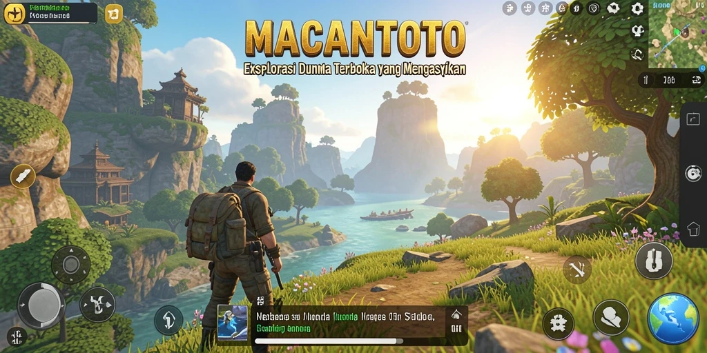 Screenshot gameplay <strong>MACANTOTO</strong> yang menampilkan petualangan menarik di dunia terbuka.