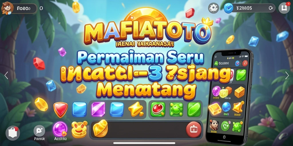 Tampilan gameplay seru MAFIATOTO dengan elemen Match-3 yang menarik.