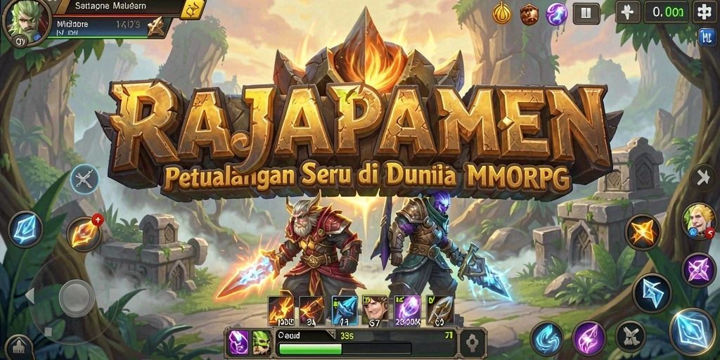 Gameplay seru di RAJAPAMEN dengan visual menarik.