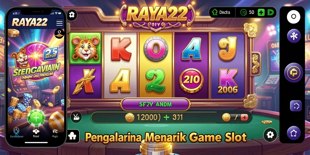 Tampilan gameplay Slot RAYA22 yang menarik dan penuh warna.