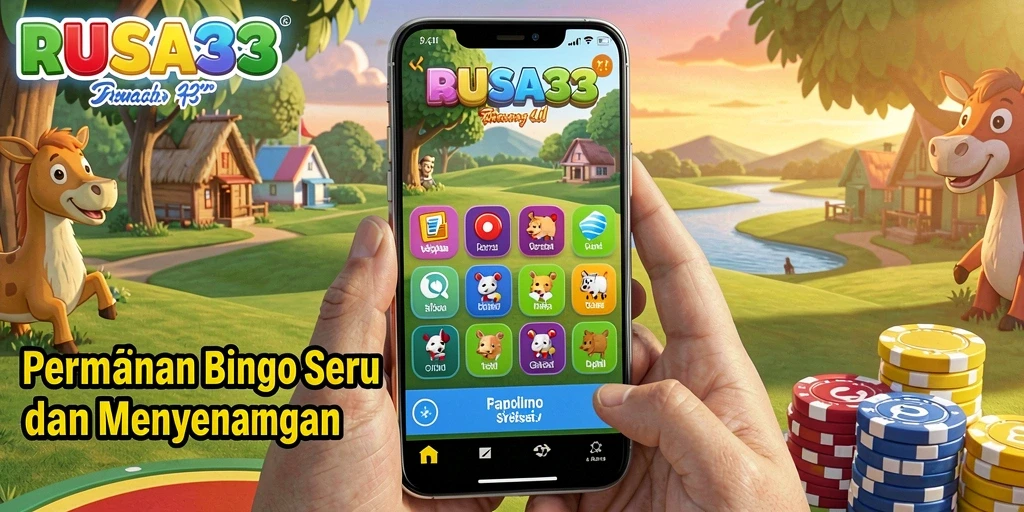Tampilan gameplay seru di RUSA33 dengan aksi Bingo yang mendebarkan.