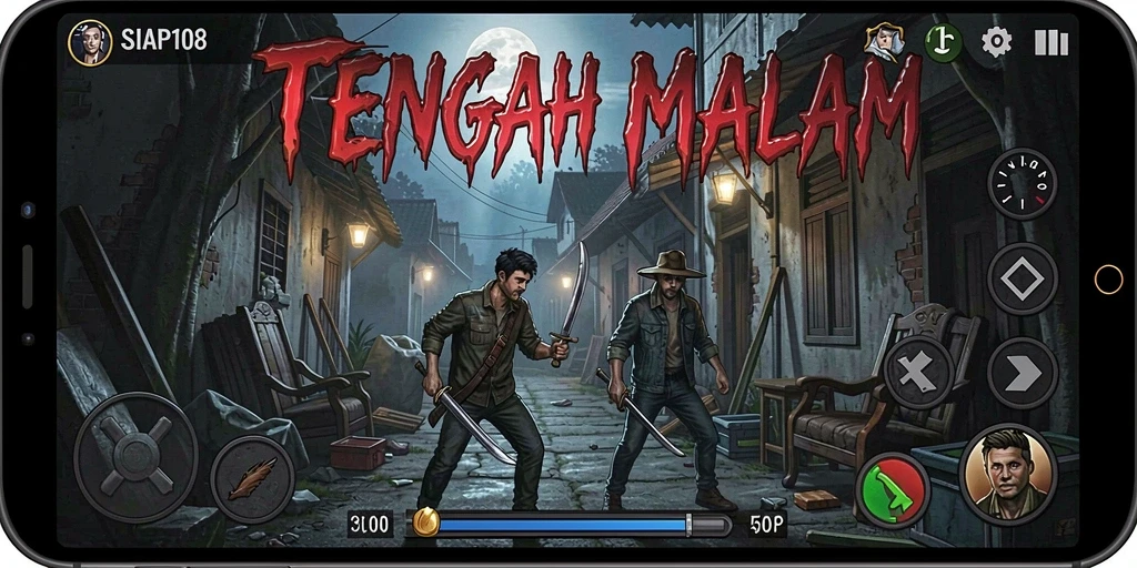 Screenshot SIAP108 menunjukkan suasana mencekam dalam gameplay yang menakutkan.