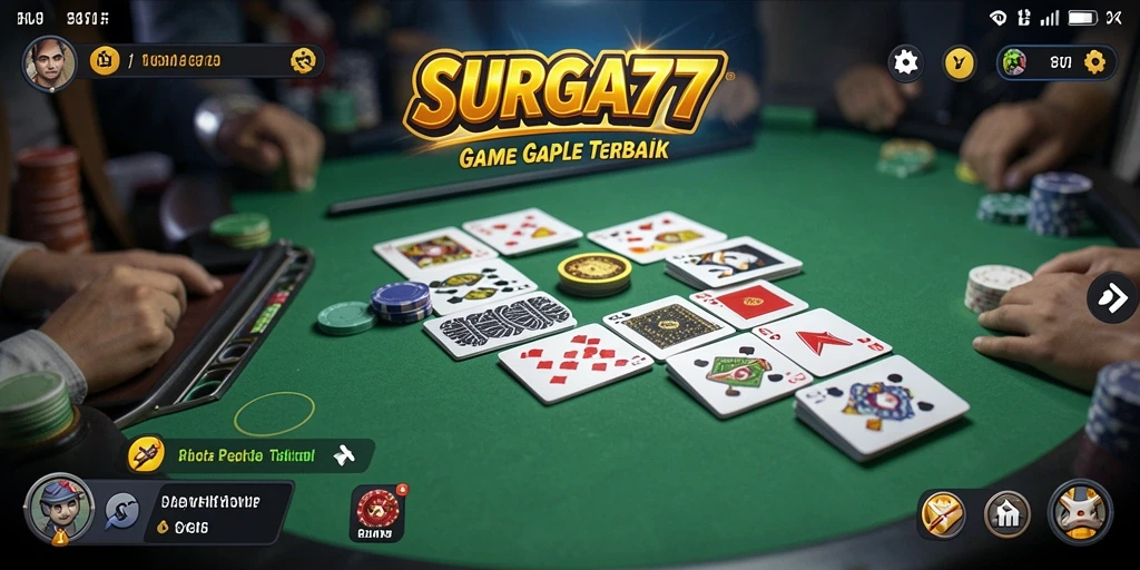 Screenshot gameplay Gaple di SURGA77 dengan aksi seru dan interaksi pemain.