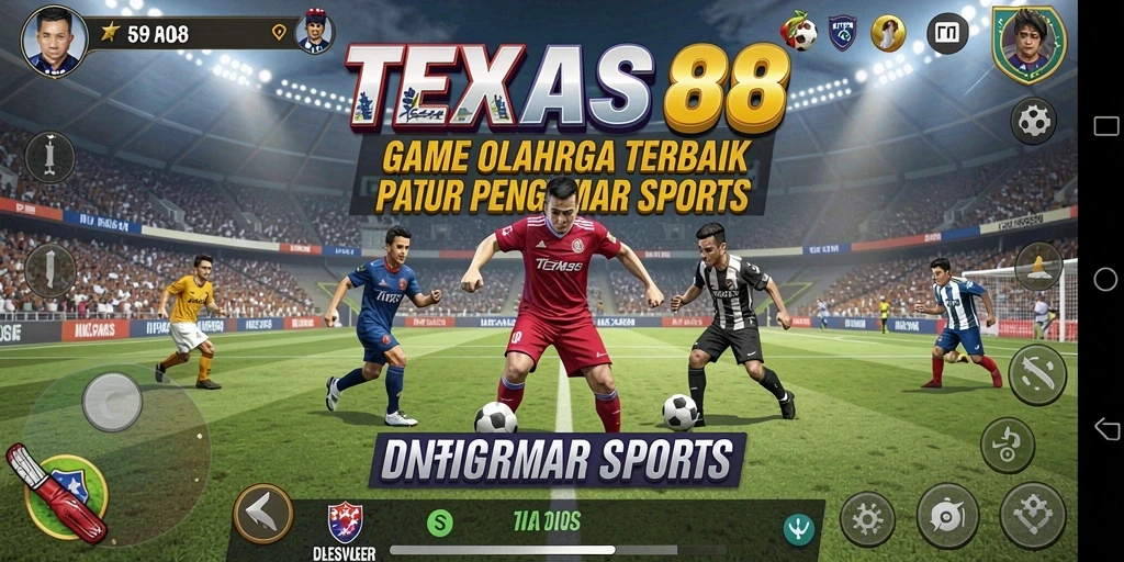 Screenshot gameplay TEXAS88 menampilkan aksi olahraga yang seru.