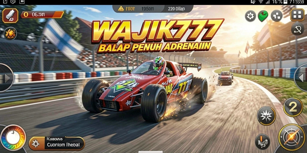 Tampilan seru gameplay balapan di WAJIK777.